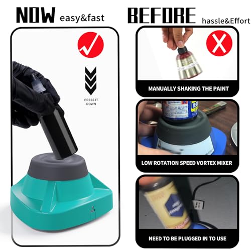 Mini Vortex Mixer 10000RPM Lab Mixer, Air Brush Paint Mixer, Paint Mixer for Ink,Lab Vortex Shakers for Gel, Lab Paint Mixer,Built-in Rechargeable INKSOUL