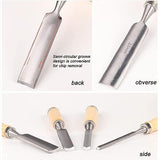 Omninmo 4PCS Carpenter Engraving Chisel Set Semi-Circular Woodworking Chisel Carving Chisel Chrome Vanadium Steel Carpenter Wood Carving DIY Gouge Omninmo