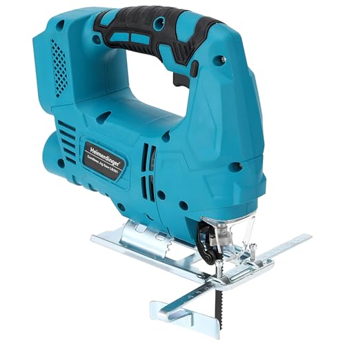 Cordless Jig Saw for Makita 18V Battery(Not Included), Variable Speed Electric JigSaws with Wood Cutter Blades and LED Light，Scale Ruler Heimerdinger