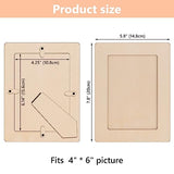4 x 6 Picture Frames, 12 Pack Wooden Picture Frames, Small Picture Frame Unfinished Wood Photo Frames, Display Pictures Photo Frame Craft Frames Set WACAR