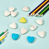 OLYCRAFT 20pcs Natural Wood Heart Beads 30mm Cherry Wooden Beads with 2mm Hole Unfinished Wood Beads Heart Shape Loose Wooden Beads for Crafts DIY OLYCRAFT