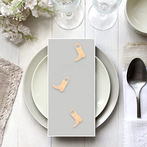 VOSAREA Unfinished Wood Shape 50pcs Wood Crafts Slice Rustic Wedding Decoration Tiny Hat Boots Decoration Boot Decorations Boot Figurine Horse Kids VOSAREA