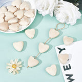 OLYCRAFT 20pcs Natural Wood Heart Beads 30mm Cherry Wooden Beads with 2mm Hole Unfinished Wood Beads Heart Shape Loose Wooden Beads for Crafts DIY OLYCRAFT