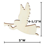 Factory Direct Craft Pack of 24 Unfinished Wood Angel with Trumpet Cutouts - Christmas Angel Wooden Shapes for Holiday Crafts and Winter Decorations Factory Direct Craft