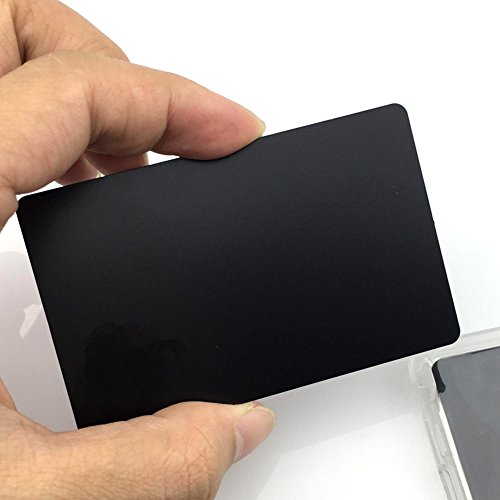 Ebamaz Metal Business Cards Tablet Thick 86X54mm Pack of 10PCS (Stainless Steel 0.5mm thickness, Original Finishing Black, Blank) ebamaz