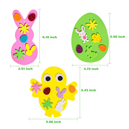 Max Fun 302pcs Foam Stickers Set DIY Egg Chick Easter Decorations for Kids Crafts Party Favors Supplies (Easter Egg+Bunny+Chicks) Max Fun
