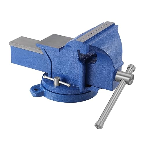 Iglobalbuy 6" Bench Vise with Anvil, Vice Tool 6 Inch Jaw Width Table Top Clamp 360° Swivel Base Heavy Duty Cast Iron Clamp Press Locking Home Bench Iglobalbuy
