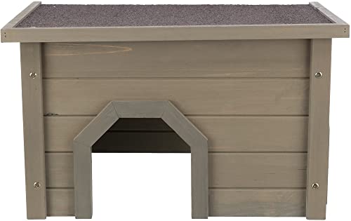 TRIXIE Natura Small Animal House, Rabbit Hideout, Playpen House, Shelter for Rabbits, Bunnies, Guinea Pigs, and Chinchillas, Gray-Green - WoodArtSupply