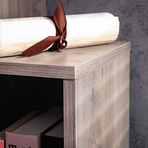 VASAGLE Greige 5-Tier Wooden Bookcase - Stylish Freestanding Decorative Shelf and Room Divider VASAGLE