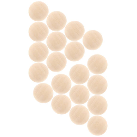 ARTIBETTER 24pcs Wooden Hemisphere Unfinished Wood Half Balls DIY Wooden Crafts Natural Half Wood Balls Farmhouse Beads Half Wooden Beads for Crafts ARTIBETTER