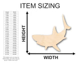 Unfinished Wood Great White Shark Shape - Craft - up to 36" DIY 14" / 3/4" 24 Hour Crafts