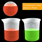 Coopay 100ml 250ml Silicone Measuring Cups for Resin Non-Stick Mixing Cups Glue Tools, Precise Scale for for Resin DIY Craft Jewelry Making, 6 PCS Coopay