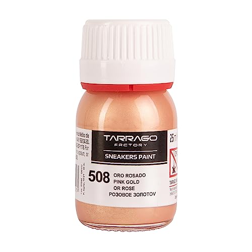 Tarrago Sneaker Leather Paint–Acrylic Customize Shoe Paint–for Sneakers, Boots, Bags, Purses–Matte,Flexible, Perfect Coverage–Rose Gold #508 – 0.8 - WoodArtSupply