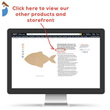 Unfinished Wooden Fish Cutout, 12", Pack of 1 Wooden Shapes for Crafts, Use for Summer, Beach & Nautical Decor and Crafting, by Woodpeckers Woodpeckers