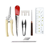 Pine Needle Coiling Tool Basketry Basket Weaving Gauge Beginner Kit Tool Set (Beginner Kit) lovielf