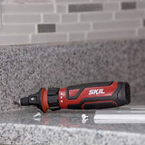 SKIL Rechargeable 4V Cordless Screwdriver with Circuit Sensor Technology Includes 45pcs Bit Set, USB Charging Cable, Carrying Case - SD561204 Skil