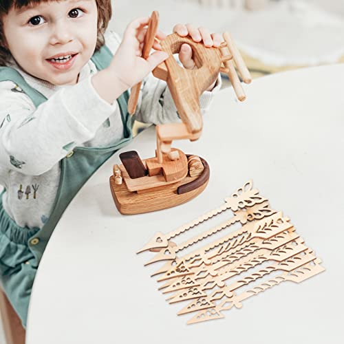 Milisten 10pcs Hollow Arrow Unfinished Wooden Tags Wood Slices DIY Craft Decorations Wood Hanging Ornaments Direction Signs Wedding Decoration DIY Milisten