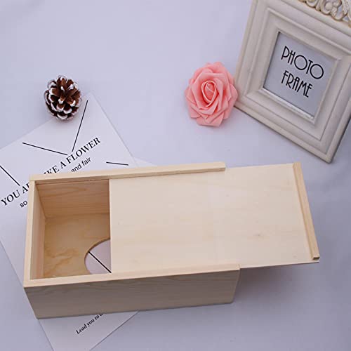 MCDSAJ DIY Unfinished Wood Tissue Box,Rectangular Handmade Tissue Boxes Tabletop Napkin Dispenser9.4Ã—4.7Ã—3 inch for Arts Crafts Home