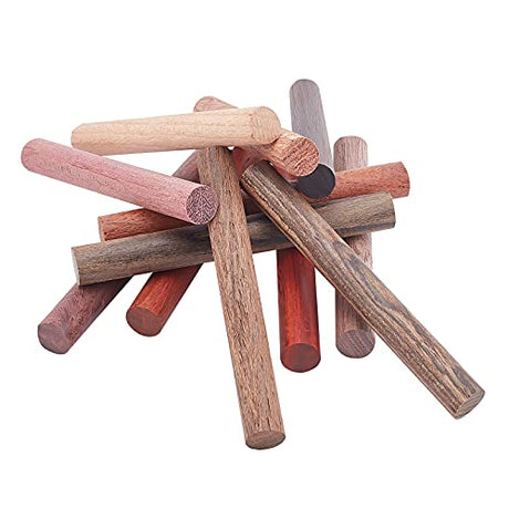 PH PandaHall 4 X 1/2 Inch Wood Dowel Rods, 12 Colors Wood Pen Blank Wooden Carving Blocks Wood Stick Pen Blank Cut Offs for Pen Turners Engraving PH PandaHall