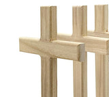 12 Inch 4 Pack Wood Cross Unfinished Wooden Crosses Unpainted Tabletop Cross for Crafts Cregugua