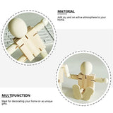 Kisangel 5pcs White Embryo Robot Wooden peg Doll Kids Painting Art Crafts Unfinished Robot Wood Doll Figures Unfinished Wooden Toys Mini Toy Wooden Kisangel