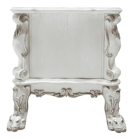 Acme Furniture Dresden 36" Wide Wooden Executive Writing Desk, Bone White Finish Acme Furniture