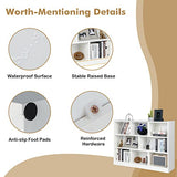 LOKO 3-Tier White Open Shelf Bookcase with 8 Cubes for Bedroom, Living Room, and Kids Room LOKO