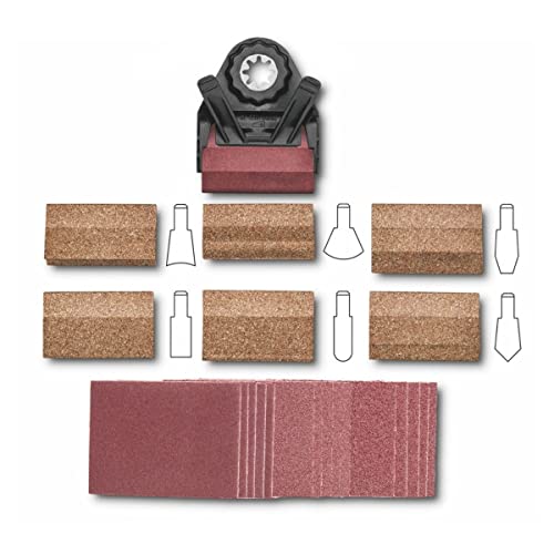 Fein 22-Piece Profile Sanding Set - Ideal for Precise Sanding in Grooves and on External Radii - StarLock Plus Mount - 63810031010 Fein