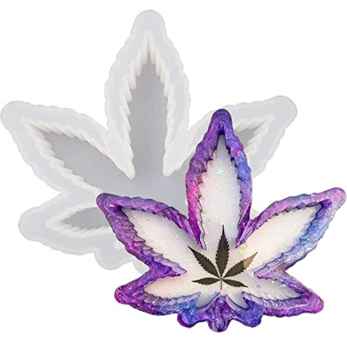 ResinWorld Leaf Ashtray Mold for Epoxy Resin, Maple Leaf Ashtray Resin Silicone Mold, Leaf Tray Molds for Resin Casting ResinWorld