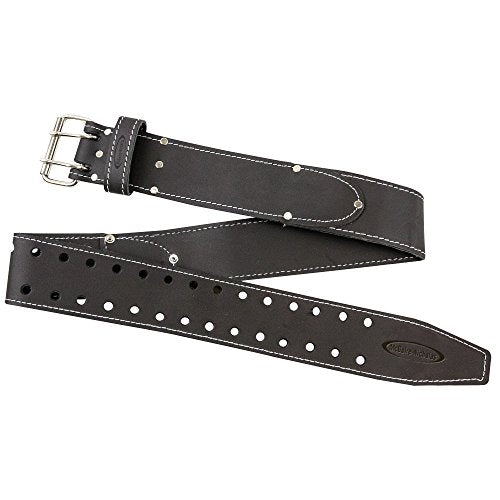 McGuire-Nicholas Men's Standard 2 3/4" inch Oil Tanned Leather Tool Work Belt for 29"-46" Waist, Dark Brown, 3" McGuire-Nicholas