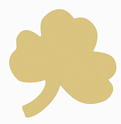 Clover Cutout Unfinished Wood St. Patrick's Day Leprechaun Door Hanger Spring Decor MDF Shape Canvas Style 1 (12") - WoodArtSupply