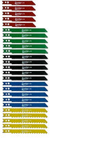 BRUFER 03066 Universal Shank Jig Saw Blade Set - Includes 5 Sets of 5 Blades - 25 Pieces Total BRUFER Quality Products