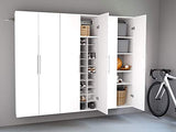 Prepac HangUps Shoe Storage Cabinet, 16"D x 30"W x 72"H, White Prepac