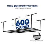 FLEXIMOUNTS 4x8 Overhead Garage Storage Rack, Adjustable Garage Storage Organization Systerm, Heavy Duty Metal Garage Ceiling Storage Racks, 600lbs FLEXIMOUNTS