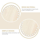STOBOK 3pcs Wooden Basket Bottoms for Knitting Wooden Basket Bottom Basket Bottom for Crochet for Crochet Unfinished Wooden Round Weaving Knitting STOBOK