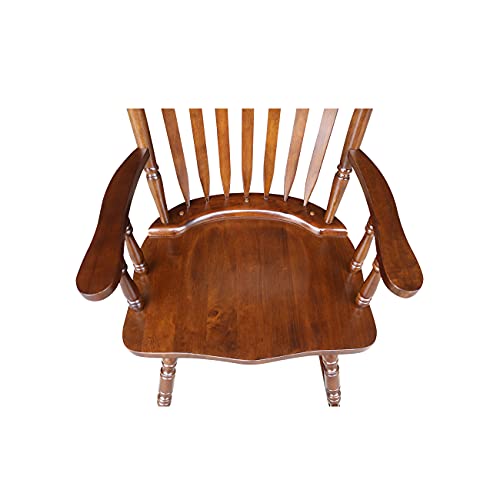 International Concepts Solid Wood Rocker, Espresso IC International Concepts