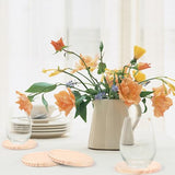 42 Pieces Unfinished Wood Coasters, 4 Inch Round Blank Wooden Coasters for Crafts with Non-Slip Silicon Dots for DIY Stained Painting Wood Engraving Aweyka