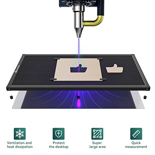 SCULPFUN Honeycomb Laser Bed Honeycomb Working Table 450mmx850mm(17.7x33.5inch), Laser Cutting Bed for CO2 or Diode Laser Engraver and Cutting - WoodArtSupply