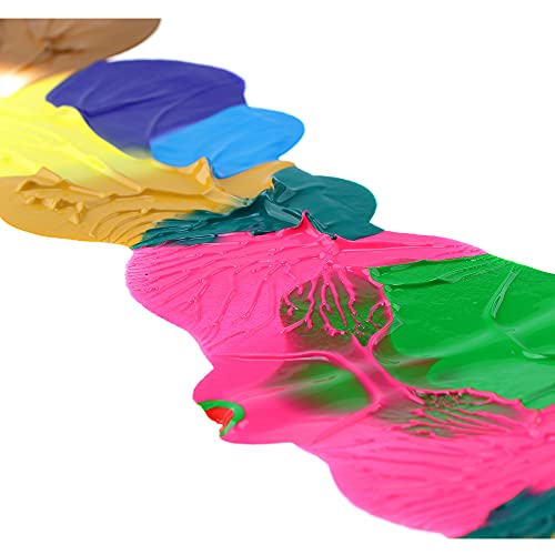 TRANSON Acrylic Paint Set 24-color with 12 Paint Brushes and Palette Non-toxic for Canvas Craft Rock Art Painting TRANSON