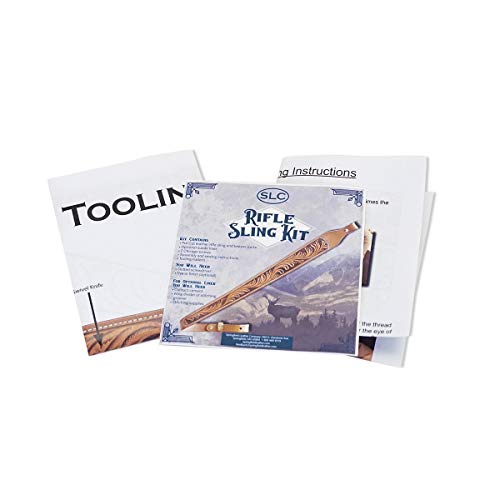 SLC Leather Rifle Sling Kit, Tooling Pattern and Instructions Included, Adjustable Strap to Fit Most Rifles WoodArtSupply