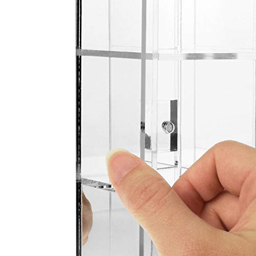 Ikee Design Mountable 25 Compartments Acrylic Display Case Cabinet Stand with Mirrored Back - Display Shelves for Collectibles, Gemstone and Figures, Ikee Design