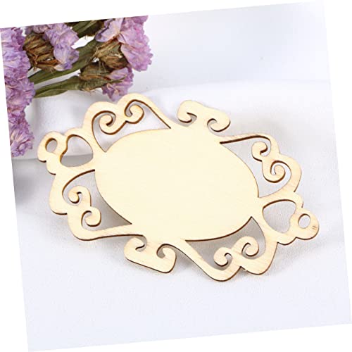 Anneome 5pcs Wedding Decor Unfinished Wood Shapes Wooden Slices Blank Wooden Hanging Heart Decorations Embellishments for Crafting Wood Decor Anneome