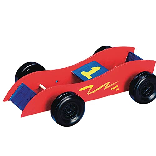 Rubber Band Race Cars Craft Kit (Pack of 12) S&S Worldwide