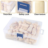 JMIATRY 100PCS Wooden Peg People Peg Dolls Unfinished Wooden People Figures with Storage Case Peg People Family for Craft Art Projects and Decoration JMIATRY