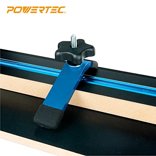 POWERTEC 71395 Taper/Straight Line Jig for Table Saws with 3/4” Wide by 3/8” Deep Miter Slot POWERTEC