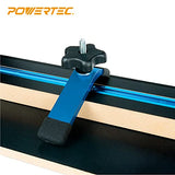 POWERTEC 71395 Taper/Straight Line Jig for Table Saws with 3/4” Wide by 3/8” Deep Miter Slot POWERTEC