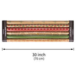 RUSPEPA Christmas Wrapping paper - Brown Kraft Paper with Red and Green Pattern For -Christmas Elements Collection-6 Roll-30Inch X 10Feet Per Roll RUSPEPA