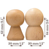 Wooden Peg Dolls Unfinished Set of 8 pcs - Wooden Dolls Peg People Family - Wooden Pegs Male and Female - Wooden Peg Family - Wooden Doll Body for AEVVV