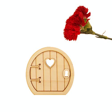 JANOU Wood Fairy Door Miniature DIY Craft Embellishments Gift Ornaments Decoration Pack 6 Sets JANOU