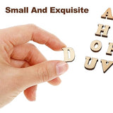 VILLCASE Mini Wood Letters, 200 Pieces Unfinished Wood Alphabet Letter Slices, 0.6" A-Z Wood Pieces DIY Wooden Alphabet Spelling Educational Kits for VILLCASE